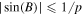 $| \sin (B)| \leqslant 1/p$