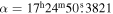 $\alpha ={17}^{{\rm{h}}}{24}^{{\rm{m}}}50\buildrel{\rm{s}}\over{.} 3821$