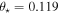 ${\theta }_{\star }=0.119$
