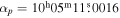 ${\alpha }_{p}={10}^{{\rm{h}}}{05}^{{\rm{m}}}11\buildrel{\rm{s}}\over{.} 0016$