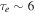 ${\tau }_{e}\sim 6$
