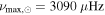 ${\nu }_{\max ,\odot }=3090\,\mu \mathrm{Hz}$