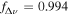 ${f}_{{\rm{\Delta }}\nu }=0.994$