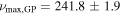 ${\nu }_{\max ,\mathrm{GP}}=241.8\pm 1.9$