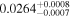 ${0.0264}_{-0.0007}^{+0.0008}$
