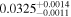 ${0.0325}_{-0.0011}^{+0.0014}$