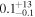 ${0.1}_{-0.1}^{+13}$