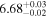 ${6.68}_{-0.02}^{+0.03}$