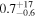 ${0.7}_{-0.6}^{+17}$
