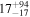 ${17}_{-17}^{+94}$