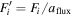 ${F}_{i}^{{\prime} }={F}_{i}/{a}_{\mathrm{flux}}$