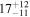 ${17}_{-11}^{+12}$