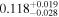 ${0.118}_{-0.028}^{+0.019}$