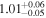 ${1.01}_{-0.05}^{+0.06}$