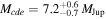 ${M}_{{cde}}={7.2}_{-0.7}^{+0.6}\,{M}_{\mathrm{Jup}}$