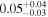 ${0.05}_{-0.03}^{+0.04}$