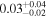 ${0.03}_{-0.02}^{+0.04}$