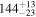 ${144}_{-23}^{+13}$