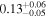 ${0.13}_{-0.05}^{+0.06}$