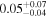 ${0.05}_{-0.04}^{+0.07}$