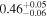 ${0.46}_{-0.06}^{+0.05}$
