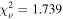 ${\chi }_{\nu }^{2}=1.739$