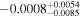 $-{0.0008}_{-0.0085}^{+0.0054}$