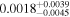 ${0.0018}_{-0.0045}^{+0.0039}$