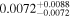 ${0.0072}_{-0.0072}^{+0.0088}$