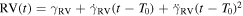$\mathrm{RV}{(t)={\gamma }_{\mathrm{RV}}+{\dot{\gamma }}_{\mathrm{RV}}(t-{T}_{0})+{\ddot{\gamma }}_{\mathrm{RV}}(t-{T}_{0})}^{2}$