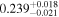 ${0.239}_{-0.021}^{+0.018}$