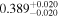 ${0.389}_{-0.020}^{+0.020}$