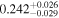 ${0.242}_{-0.029}^{+0.026}$