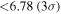 $\lt 6.78\,(3\sigma )$