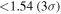 $\lt 1.54\,(3\sigma )$