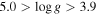 $5.0\gt \mathrm{log}g\gt 3.9$