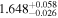 ${1.648}_{-0.026}^{+0.058}$
