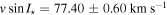 $v\sin {I}_{\star }=77.40\pm 0.60\,\mathrm{km}\,{{\rm{s}}}^{-1}$
