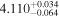 ${4.110}_{-0.064}^{+0.034}$