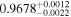${0.9678}_{-0.0022}^{+0.0012}$