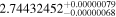 ${2.74432452}_{-0.00000068}^{+0.00000079}$