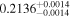 ${0.2136}_{-0.0014}^{+0.0014}$