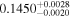 ${0.1450}_{-0.0020}^{+0.0028}$