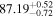 ${87.19}_{-0.72}^{+0.52}$