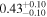 ${0.43}_{-0.10}^{+0.10}$