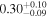 ${0.30}_{-0.09}^{+0.10}$