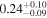 ${0.24}_{-0.09}^{+0.10}$