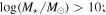 $\mathrm{log}({M}_{\star }/{M}_{\odot })\gt 10;$