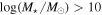 $\mathrm{log}({M}_{\star }/{M}_{\odot })\gt 10$