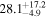 ${28.1}_{-4.9}^{+17.2}$
